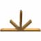 Ekena Millwork Saratoga Rough Sawn Timber Gable Bracket, Western Red Cedar, 108"W x 72"H x 6"D x 6"F, 16/12 Pitch GBW108X72X0606SAR00RWR - alternate 4